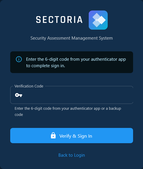 MFA Login — Authenticator Code
