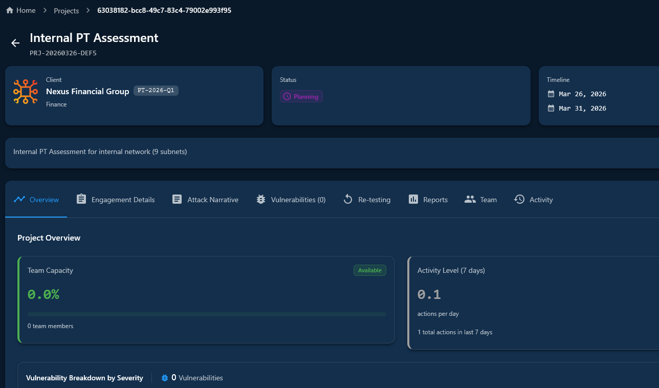 Project workspace tabs